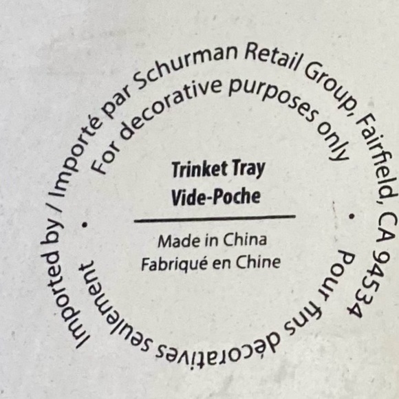 White Square Trinket Tray with Gold Accent and Sweet Quote - Picture 3 of 6